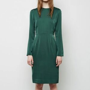 Acne Studios Noble Silk Dress Green Holiday Christmas 36 us 4